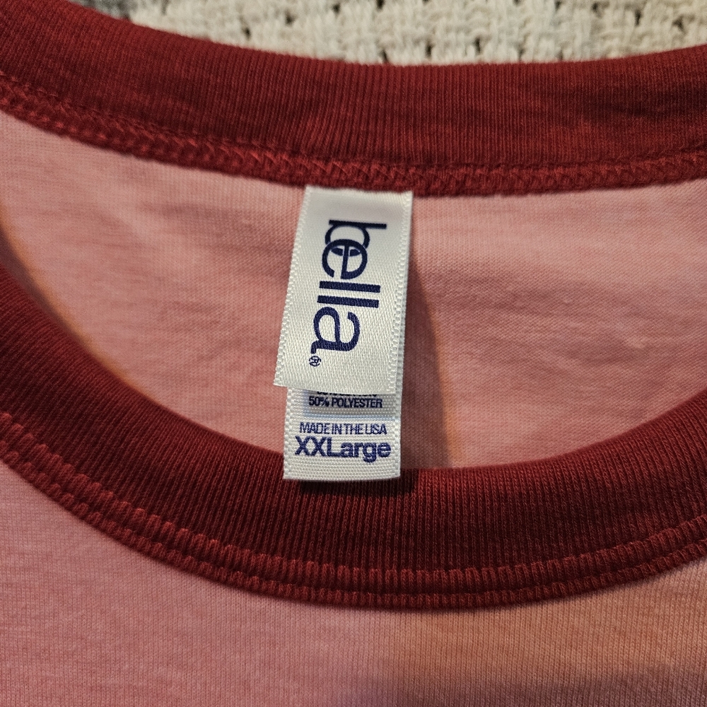Women's Pink Ringer Tee - Picture 2 of 6